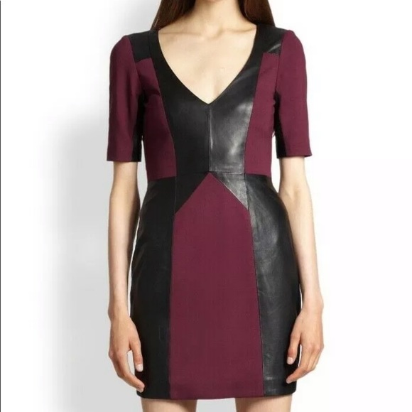 rebecca minkoff leather dress